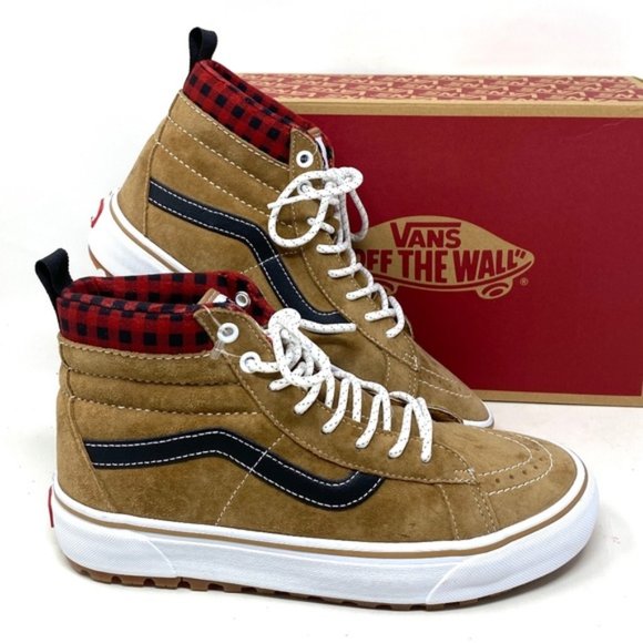Vans Shoes - VANS Sk8-Hi MTE-1 Shoe High Top Brown Plaid Suede Women's Size Boots VN0A5HZYY49